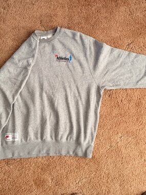 Nike Grey Crewneck Sweatshirt with Athletics Logo